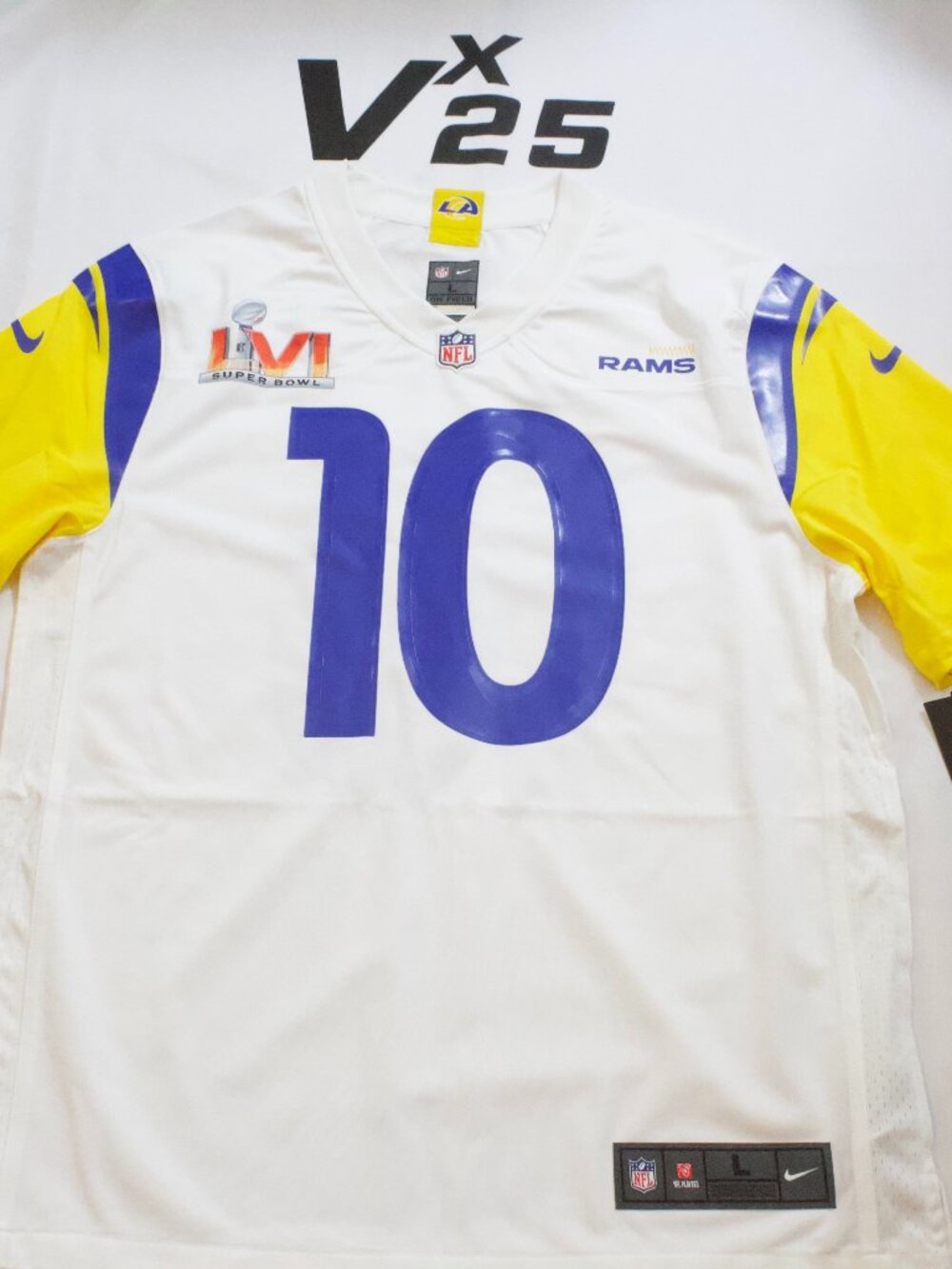 New Men's Nike Cooper Kupp Rams White Super Bowl Jersey Size Large